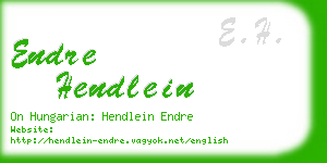 endre hendlein business card
